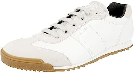 Prada Herren Weiss Leder Sneaker 4E3236 L0M F0W5V 43 EU/UK 9