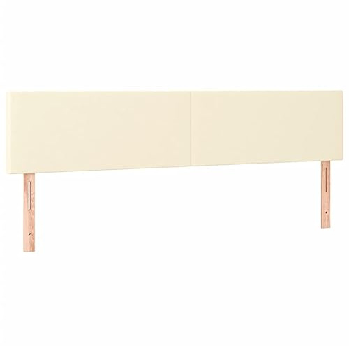 vidaXL Kopfteile Creme 200x5x78/88 cm Kunstleder