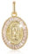 Richapex Madonna Milagrosa Gold-Anhänger 18K Gold beschichtet Anhänger für Damen und Herren Abbild der Mutter Jesu Goldschmuck