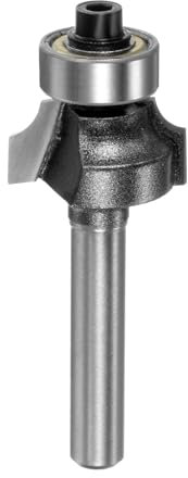 sourcing map Roundover Router Bit 15/64 Shank 1/8 Radius Carbide Tipped Edge Rounding Over Bit with Bearing Guide, Woodworking Milling Tool
