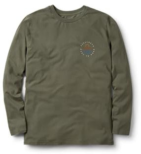 Passenger Recycled Cotton Long Sleeve T-Shirt - Escapism | Adults, Men's, Classic Fit (UK, Alpha, XL, Regular, Regular, Dusty Olive)