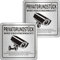 Privatgrundstück Videoüberwacht Schilder mit DSGVO Hinweis, 15×15cm Videoüberwachung Schild Alu mit Selbstklebend 2St