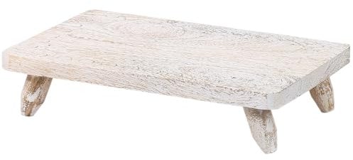 Marrakech Boho Bandeja decorativa de madera, 30 x 20 cm, bandeja para servir Amika como decoración de mesa decorativa para cocina y salón, bandeja de desayuno rectangular vintage para dormitorio