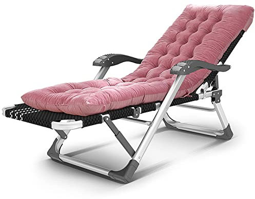 Zero Gravity Lounge Chair, Zero Gravity Chair, verstellbarer, klappbarer Campingstuhl, Liegestuhl für Strandbett, Chaiselongue mit Plüsch-Baumwollpolster, 15-Gang-Einstellung, Lounge Chair vorhanden