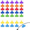 40 Pcs Cable Labels Tags Write On Oval Multi-Color Cord Labels for Cable Management and Wire Organization