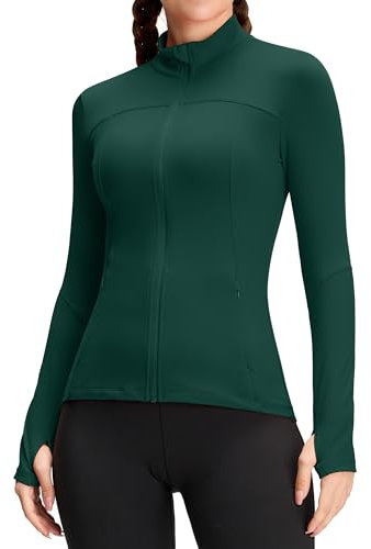 QUEENIEKE Damen-Laufjacke, athletische Workout-Scrub-Jacke, Trainingsjacke, durchgehender Reißverschluss, Fitnessstudio, Yoga-Top