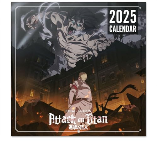 Kalender 2025 Wandkalender 2025 Grupo Erik Attack om Titan Kalender 2025 Familienplaner 30 x 30 cm Jahreskalender Familienkalender 2025 12 Monate