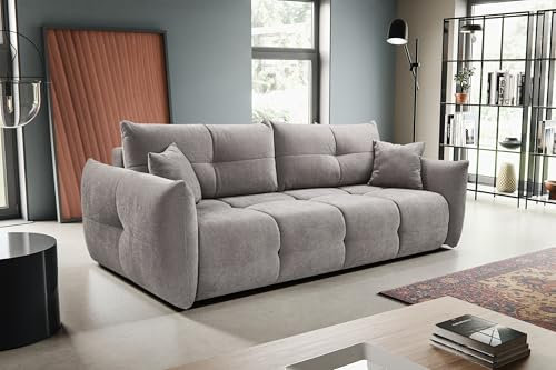 Design Möbel Base Sofa Mit Schlaffunktion 245cm x 86cm x 110 cm