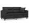 HETFTJN Chaiselongue Sofa Schlafsofa Camping Sofa Lounge Sofa - 2-Sitzer-Sofa mit Zierkissen Schwarz 140 cm Kunstleder für Sitzzimmer Jugendzimmer Büro Relaxationsraum