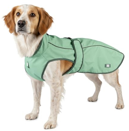 Max & Molly Regenmantel Hund wasserdicht, XXS, Jade, Sportliche Regenjacke für Hunde mit verstellbarem Bauchgurt, Reflektierend und Sicher, Regenjacke Hund mit Geschirröffnung