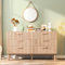 jeerbly Sideboard, Buffet Aufbewahrungsschrank mit 6 Schubladen aus Holz, Küchenschrank mit Arbeitsplatte, Kommode für Wohnzimmer Esszimmer, 100x34x73 cm