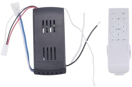 Ohulelks Universal Ceiling Fan Remote Control Kit 40W 6-Speed Timing Function Replacement Remote for DC Ceiling Fans & Lights