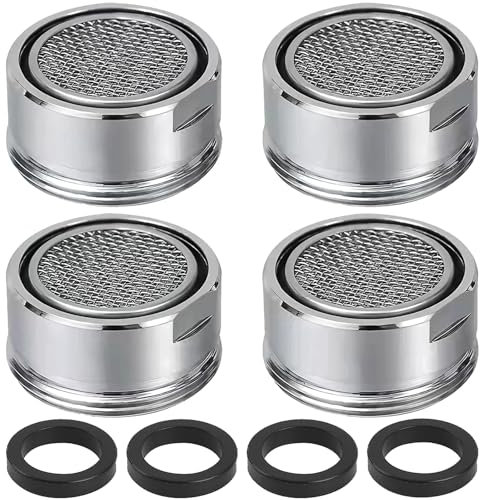 Mousseur Robinet M24,4 Pièces Mousseur Robinet Cuisine eau en Acier Inoxydable Économiseurs d'eau Bubbler de Bain et Cuisine Aérateur de Robinet pour Robinet Lavabo de Salle de Bain et Cuisine