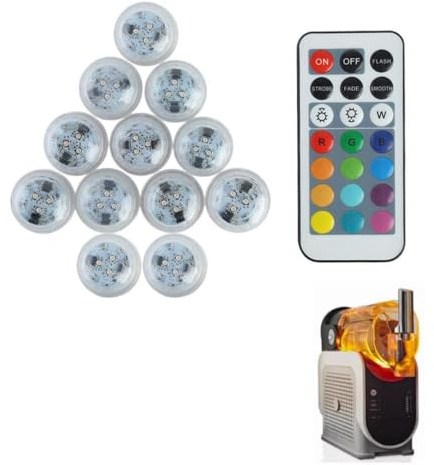 LED Capsule Lights for ninja Slushi FS301/FS300,Waterproof Small Tealight Candles Color Underwater Light,13 Operated Battery
