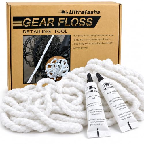 Ultrafashs Gear Floss Microfiber Cleaning Rope Kit for Bike 3D Printer - 40 Ropes with Lubricant Precision Tools