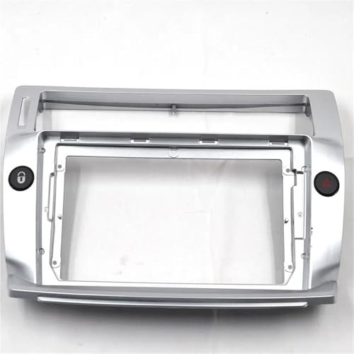 BLNETU para Citroën C4 para Quatre Marco Radio Estéreo 2 DIN Pantalla Grande 9 Pulgadas Reproductor Android Kit Montaje En Tablero Panel de Audio del Coche(Plata)