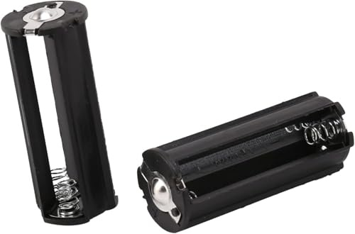 2 Pcs Black Battery Holder for 3 x 1.5V AAA Batteries Flashlight Torch Flashlights Handheld Flashlights Charger Accessories, Size: 53 x 21mm/ 2.1 x 0.83 inch(L*D)