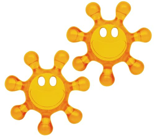 Koziol SUNNY Flaschenöffner 2er-Set | für Verschlüsse aus Kunststoff | Drehverschlussöffner | bruchfester Kunststoff, spülmaschinengeeignet | ideal für Kinder & Senioren (transparent orange)