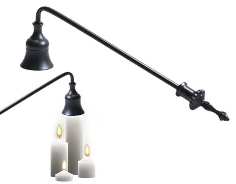 Extincteur de bougie – 23 x 7 cm – Extincteur de mèche en métal | Design cloche – Sans danger pour la maison, un anniversaire, une salle de bain, une pendaison de crémaillère