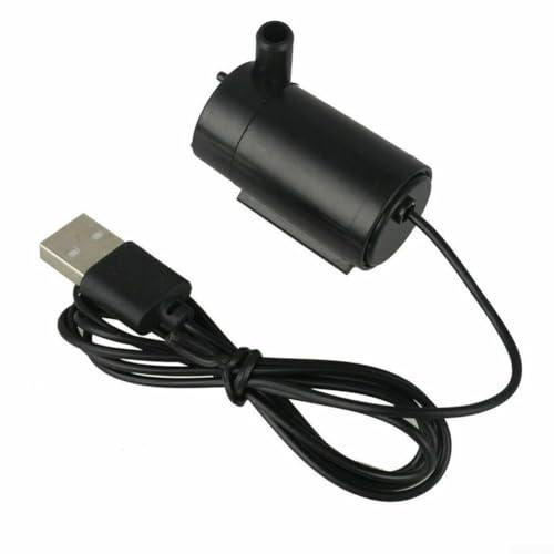 Shophubio Mini Aquarium & Fish Tank USB Tauchwasser – 5V geräuscharmer Brunnen für Innengärten, Desktop-Wasserspiele, 1,2–1,6 l/min Durchfluss, (2 Stück)