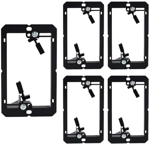 Ehwisbe for Single Gang Wall Plate Compatible 5 PCS Low Voltage Mounting Bracket Ideal for Telephone Wires, Network Cables, Coaxial