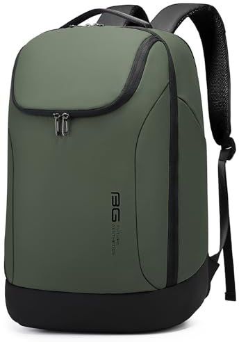 BANGE Business Smart Backpack Waterproof fit 15.6 Inch Laptop Backpack with USB Charging Port,Travel Durable Backpack, Green(no Charge Port), L, Fashion
