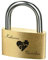 Cadenas d'amour Or Cadenas avec gravure personnalisée motif coeur avec la chance