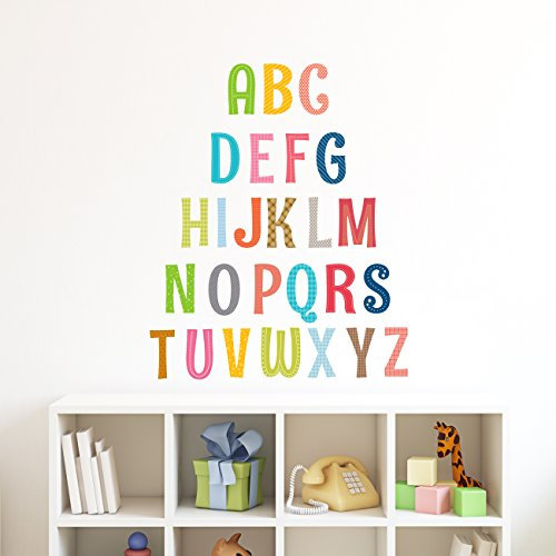 DECOWALL DA-1701A Großbuchstaben Englisch Alphabet Wandtattoo Schlafzimmer Kinderzimmer