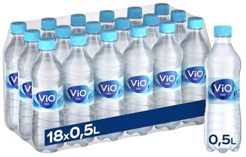 ViO Wasser Still - Natürliches Mineralwasser ohne Kohlensäure - mit weichem Geschmack - Stilles Wasser in umweltfreundlichen, 100 % recycelbaren Einweg Flaschen (18 x 500 ml)