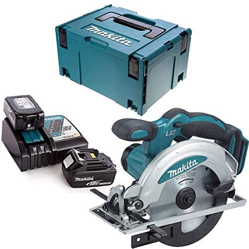 Makita DSS610Z 18V Circular Saw 165mm with 2 x 5Ah Batteries, Charger & Type 3 Case