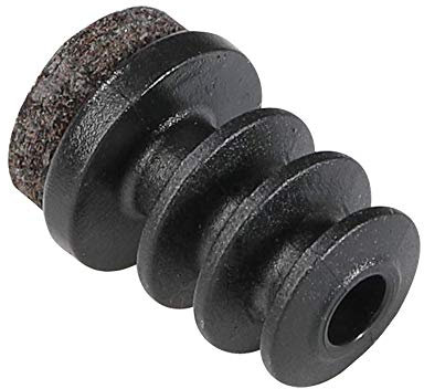 Adsamm® / 32 x Lamellenstopfen mit Filz/Schwarz/ø 12-14 mm/Rund/Möbelgleiter für Stahlrohrstühle/Endkappen für Rund-Rohre