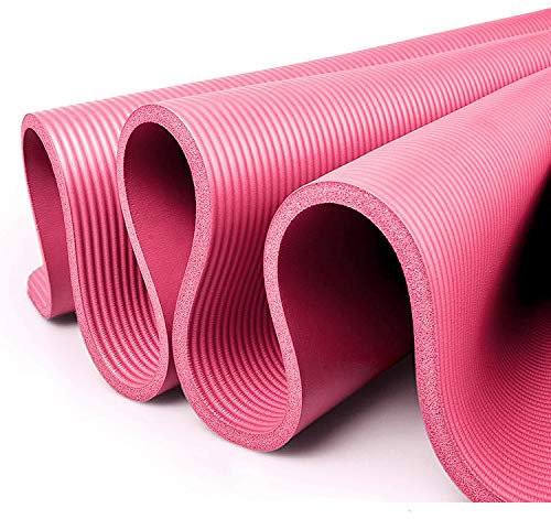 Gloop Hochwertige Yogamatte mit Trageriemen XXL Format für Pilates, Gymnastik, Fitness und Yoga, Erwachsene (Unisex), Bonbonrosa, 200 x 100 x 1,50 cm
