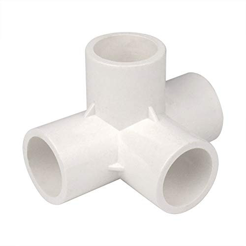 Gardeningwill 10 raccordi in PVC a 4 vie, 32 mm, per serre e mobili