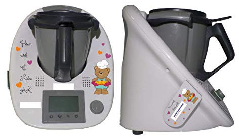 Aufkleber SET passend für KINDER Thermomix + Cookkey TM 5 Bärchen Liebe