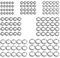 AMTOVL 130pz Fascette Stringi Tubo Stepless 7-21mm Collari Assortiti Stringitubo Flessibile in Acciaio Inox 304 a Singolo Orecchio Regolabile Kit Morsetti per Tubi Condotti 7 Misure con TUV Approvato