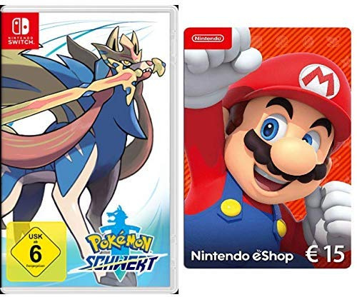 Pokémon Schwert [Nintendo Switch] + Nintendo eShop 15 EUR Guthaben [Download Code]