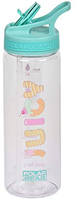 Polar Gear Juicy 600ml Bottle with Staw - Drinking Bottle School Nursery Sports Picnic BPA Free