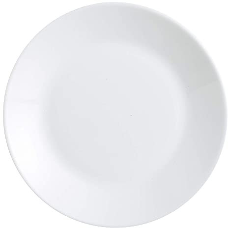 Arcopal by Luminarc Zelie White Opal Glass Dinner Set Dinnerware Plates (6X Dessert Plates)