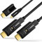 DTech Câble HDMI en fibre optique de 200 pieds 4K 60 Hz 444 422 420 Chroma Subsampling HDCP 2.2 18 Gbps haute vitesse avec câble HDMI standard amovible vers Micro HDMI pour TV, projecteur, moniteur
