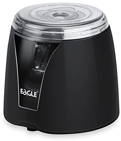 Eagle Portable Automatic Pencil Sharpener, Battery Powere,Suitable for Kids, Home, School and Office use,Black