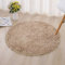 Runder Dicker Teppich, Chenille Badezimmerteppichmatte rutschfeste saugfähige Badematte Weiche Mikrofasertürmatte Bodenmatte Für Schlafzimmer Badezimmerlicht Hellbrauner Durchmesser 60 cm (2