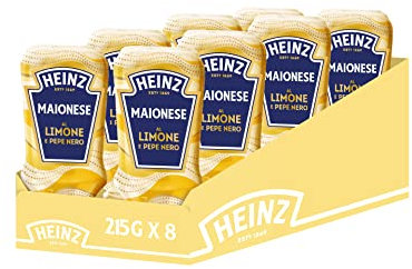 Salsa Heinz Maionese al Limone e Pepe Nero (8 x 215 g)