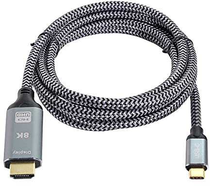cablecc Câble de moniteur USB 4 USB-C Type C vers HDMI 2.0 Display 8K UHD 4K DP vers HDMI Mâle 1,8 m
