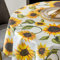 HAOTIAN-X Blumentischdecke, Klassische Blumentischdecken, Polyester, wasserabweisend, auslaufsicher, Blumentischdecke für Partys, Alltag (Rund140 cm)