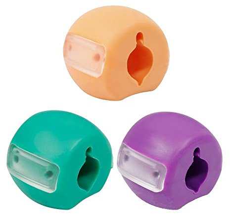 MuscleForge Facial Exercise Bands, Jawline Trainer, 3 Resistance Levels, BPA-free Silicone, 3 Pieces