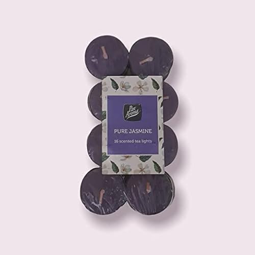 Pan Aroma Tea Lights Wax Cubes Candle Melts Pack Air | 16 Scented Candles Jasmine Aroma | Light Scented Wax Melts (Pack of 1)