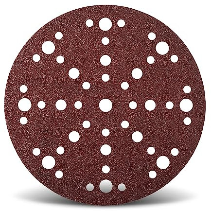 Wfix Craft IK88 Schleifscheiben 150mm Klett mit 48-Loch-Perforation für Exzenterschleifer | Körnung P60 - grob - 50er Profi Schleifpapier Set für Holzschliff