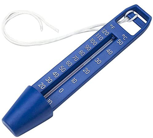 Hilai Thermometre Piscine,Thermomètre à température de l'eau Thermomètre de Piscine avec Brise de Cordes résistante à l'intérieur extérieur Petit, thermomètre pour température de l'eau