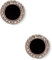 DKNY Damen-Ohrstecker mit Inlay in Gold und Schwarz mit Kristallsteinen, 60539440