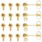 SUNNYCLUE 1boîte 80pièces Véritable Plaqué Or 18K Boule Tiges de Boucles D'Oreilles avec Boucle 4mm Tige de Boucle D'Oreille 40pièces Tiges de Boucles D'Oreilles 40pièces Papillon Boucles D'Oreilles D